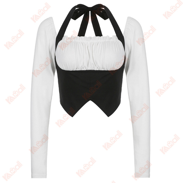 bow lace up long sleeve